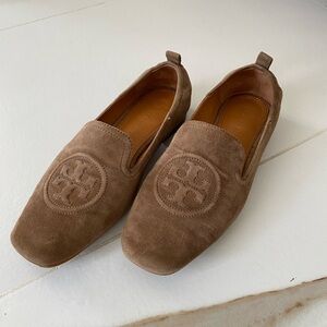 Tory Burch Tan Suede Men's Slip-Ons
